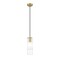 Z-Lite Alton Pendant, 1-Light, 4.75 In.W x 14.25 In.H, Modern Gold/Clear+Frosted 824P-MGLD - alternate 7